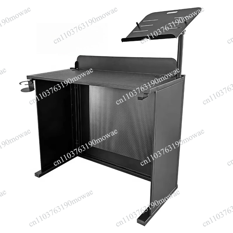 Laptop Accessories Table - Steel DJ table with integrated laptop