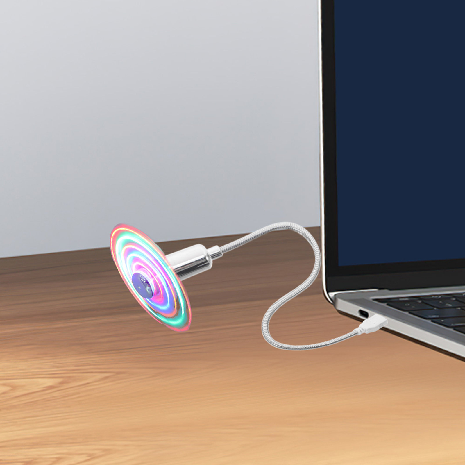USB Mini Fan Silver 41Cm LED C - Laptop Accessories You Need recension och pris