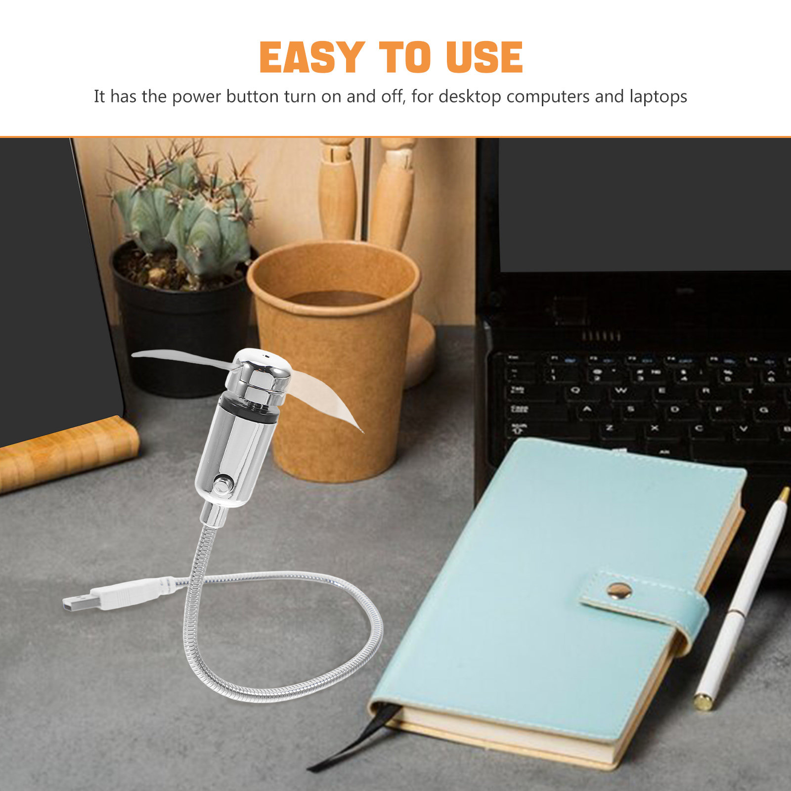 USB Mini Fan Silver 41Cm LED C - Laptop Accessories You Need recension och pris