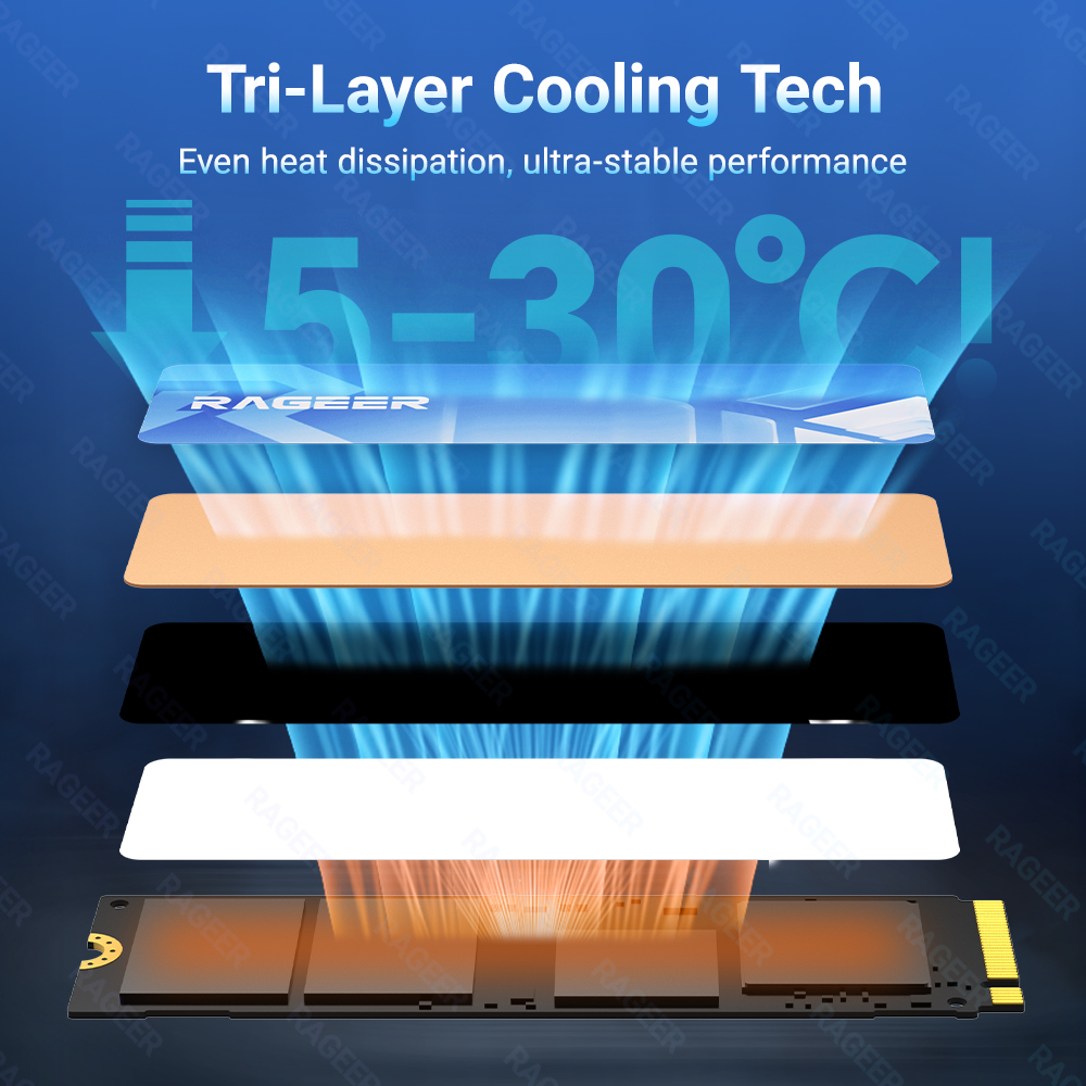 RAGEER M.2 2280 SSD Cooler - G - Laptop Accessories Cooling Pad recension och pris