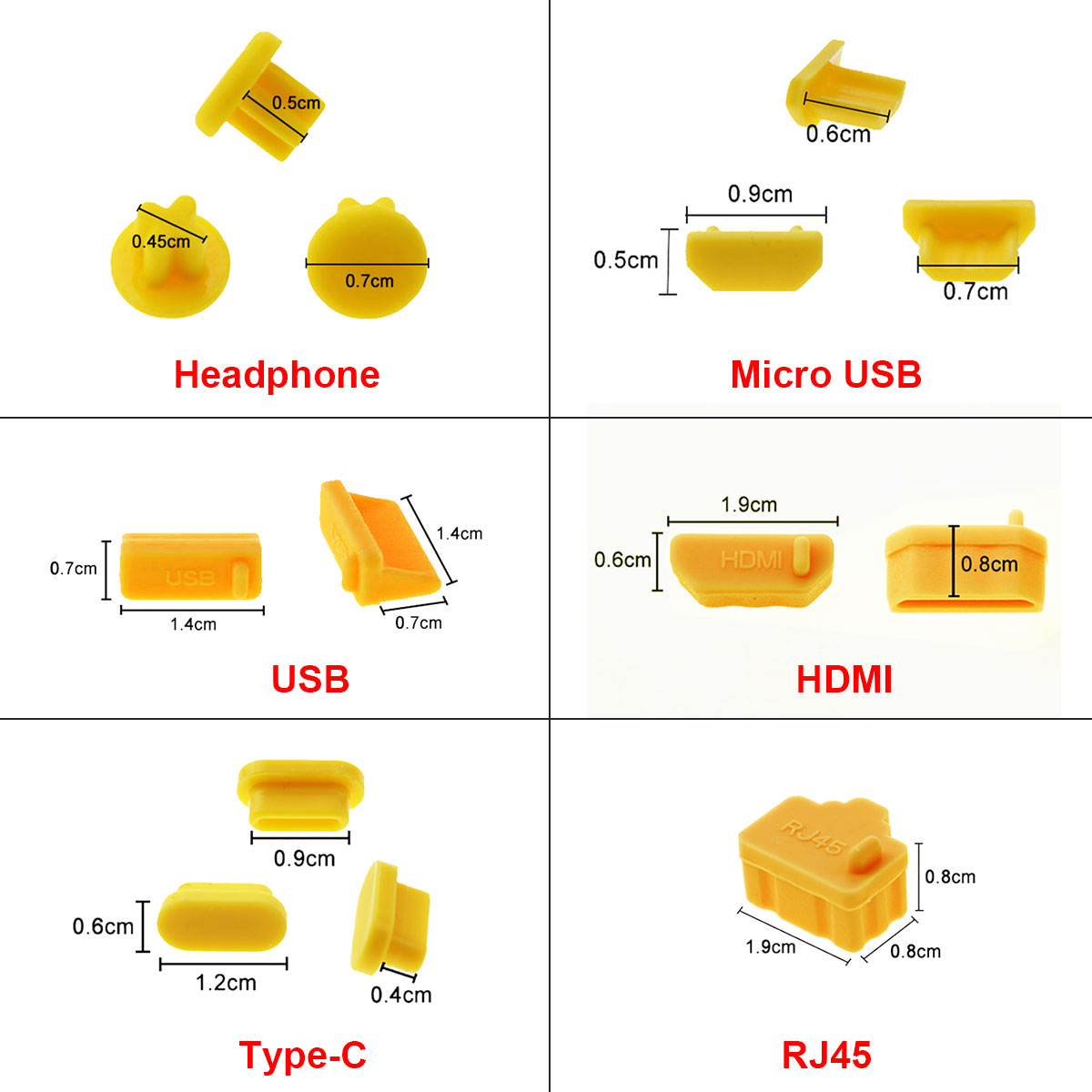 JCD 10pcs Silicone Type-C Micr - Laptop Accessories Protector recension och pris