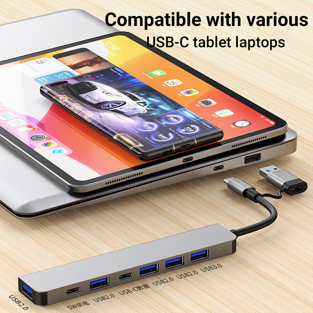 7-in-1 Dual-Head USB-C&USB Doc - Laptop Accessories You Need recension och pris