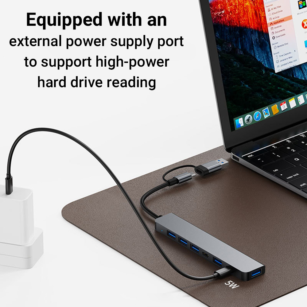 7-in-1 Dual-Head USB-C&USB Doc - Laptop Accessories You Need recension och pris