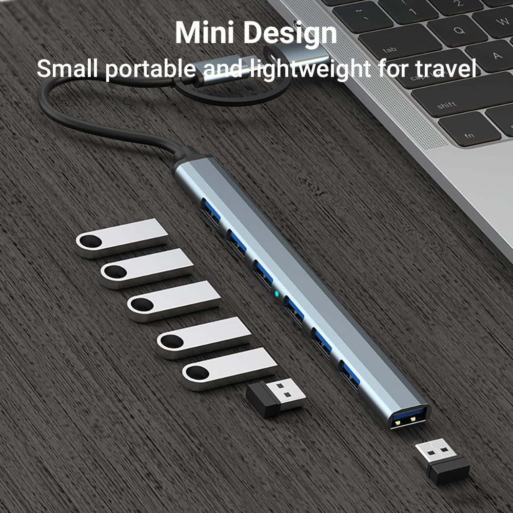 7-in-1 Dual-Head USB-C&USB Doc - Laptop Accessories You Need recension och pris
