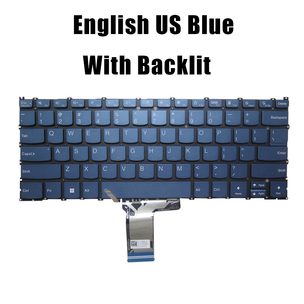 US/SW Grey/Blue Laptop Keyboar - Yoga Laptop Accessories recension och pris